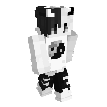 Ghost Black And White Minecraft Skin