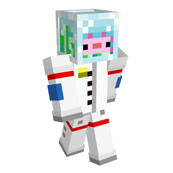 Astronaut Axolotl Minecraft Skin