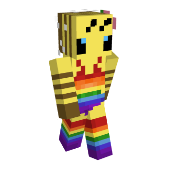 Bee Rainbow Minecraft Skin