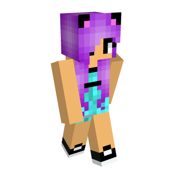Cyan Purple Minecraft Skin