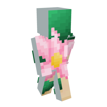 Green Hair Pixel Art Minecraft Skin