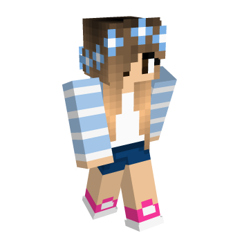 Light Blue Flower Crown Minecraft Skin