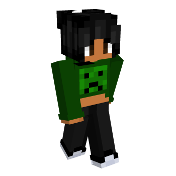 Braids Creeper Minecraft Skin