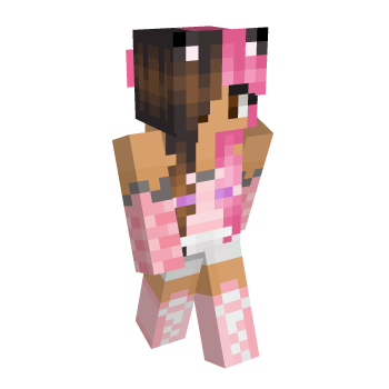 Pink Cat Girl Minecraft Skin