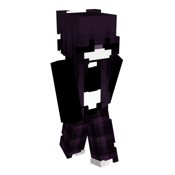 Purple Hair Black Minecraft Skin | Laby