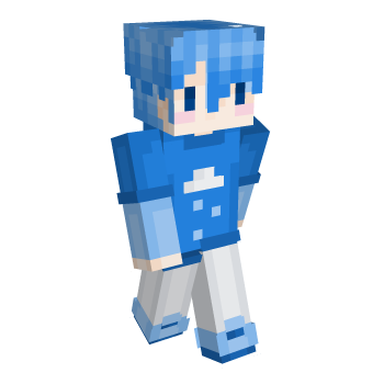 Light Blue Rain Minecraft Skin