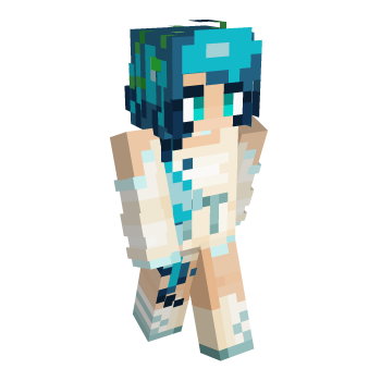 Aqua Turquoise Minecraft Skin