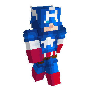 Superhero Captain America Minecraft Skin