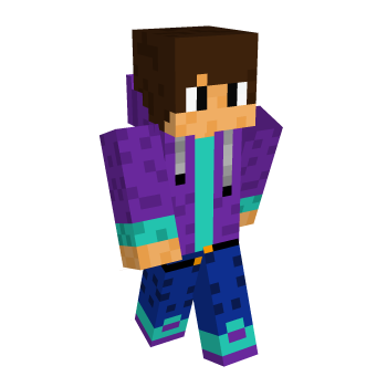 Aqua Purple Minecraft Skin