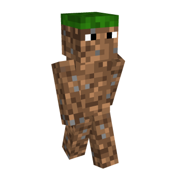 Dirt Grass Minecraft Skin