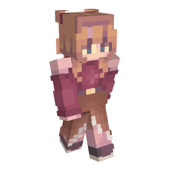 Brunette Maroon Minecraft Skin