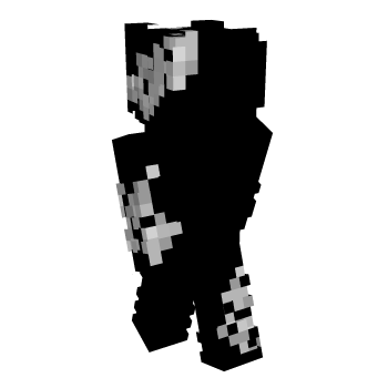 Black Black And White Minecraft Skin