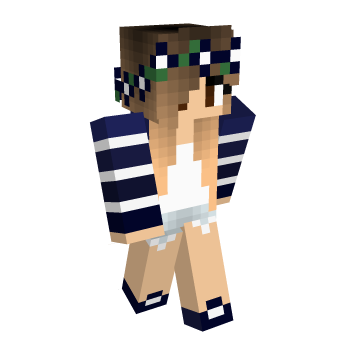 Navy Cute Minecraft Skin