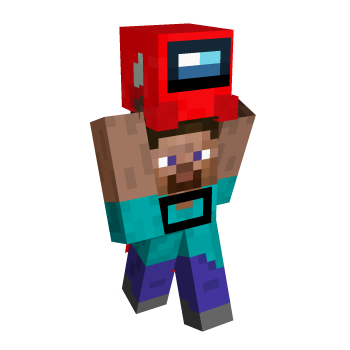 Holding Among Us Minecraft Skin