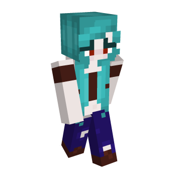 Teal Gothic Minecraft Skin