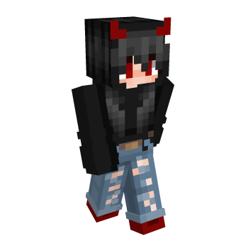 Red Eyes Girl Minecraft Skin
