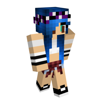 Nature Blue Hair Minecraft Skin