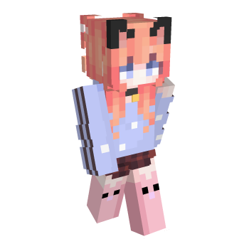 Red Hair Catgirl Minecraft Skin