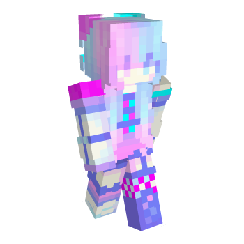 Pink Blue Minecraft Skin