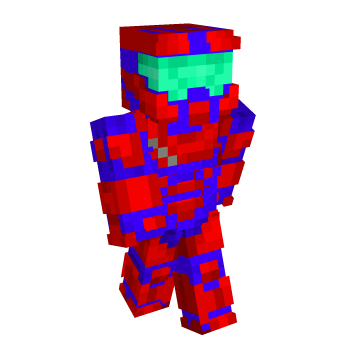 Red And Blue Spartan Minecraft Skin