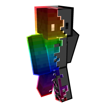 Rainbow Dark Minecraft Skin