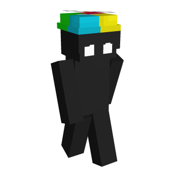 Black Colorful Minecraft Skin