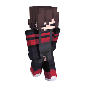 Red NonBinary Minecraft Skin