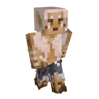 Pale Pink Hair Werewolf Minecraft Skin