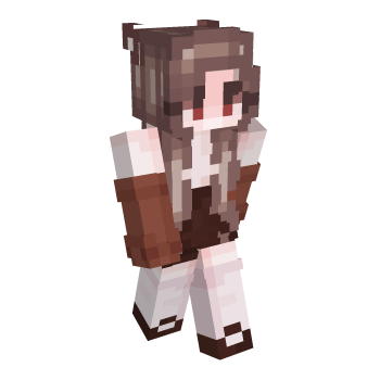 Curly Hair Brown Minecraft Skin