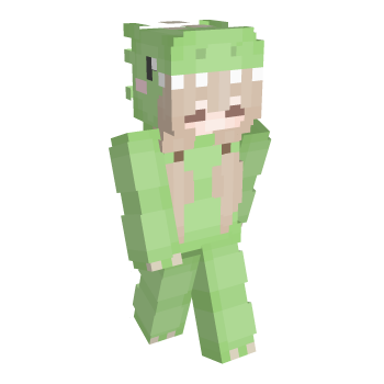 Closed Eyes Dino Minecraft Skin