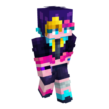 Neon Cyan Minecraft Skin