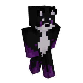 Cute Black Fox Minecraft Skin