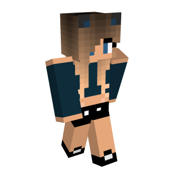Cyan Top Minecraft Skin