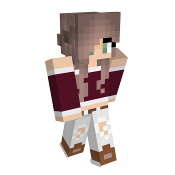 Maroon Cute Minecraft Skin
