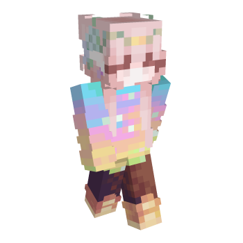 Holographic Pink Hair Minecraft Skin