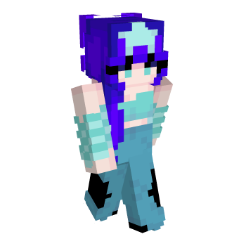 Aqua Blue Minecraft Skin