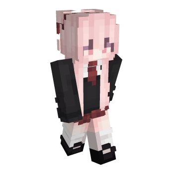 School Pink Hair Minecraft Skin
