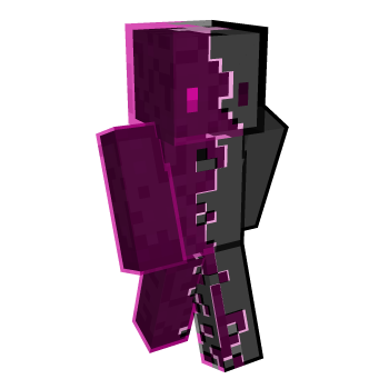 Half Pixelated Minecraft Skin