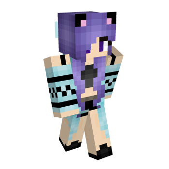 Cat Ears Tail Minecraft Skin
