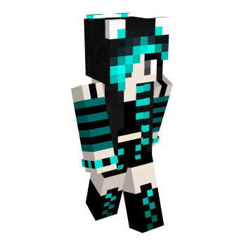 Cyan Girl Minecraft Skin