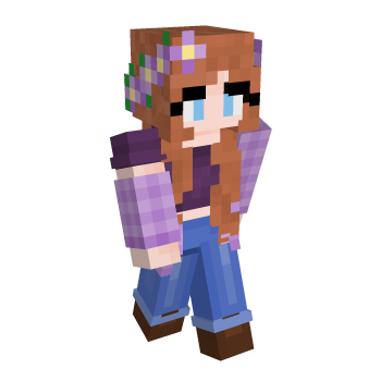 Blue Eyes Purple Minecraft Skin