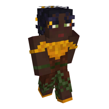Gold Black Girl Minecraft Skin
