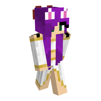 Purple Hair Goddess Minecraft Skin