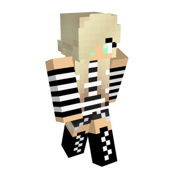 Black And White Braid Minecraft Skin