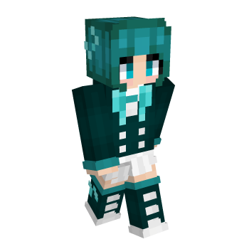 Cute Cyan Minecraft Skin