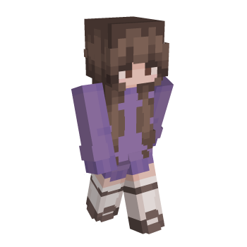 Brunette Lavender Minecraft Skin