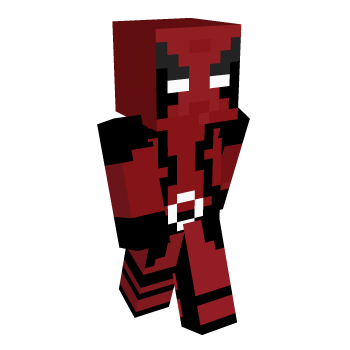 Red Deadpool Minecraft Skin