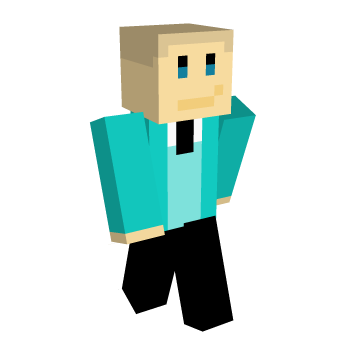 Suit Cyan Minecraft Skin
