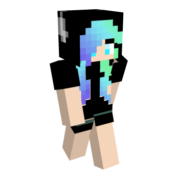 Galaxy Girl Pretty Wolf Minecraft Skin