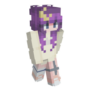 Silver Purple Minecraft Skin